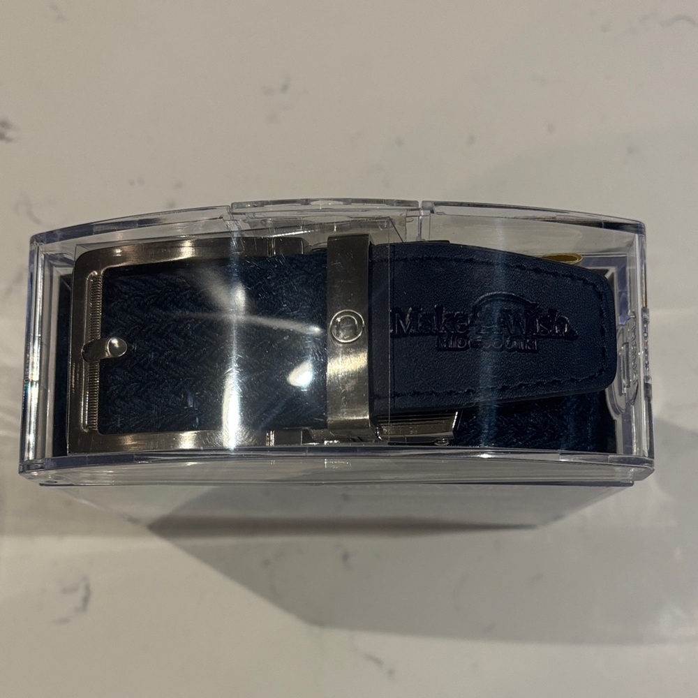 Nexbelt braided, navy golf ratchet belt